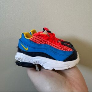Nike Air Max 95 Toddler crimson blue kids sneakers shoes